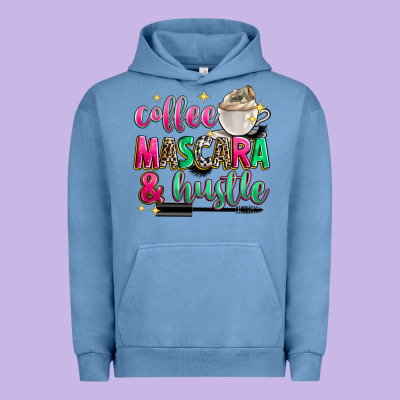 Coffee Mascara And Hustle Urban Hoodie Designed By Zillion Design Studio