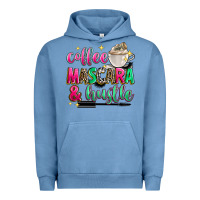 Pigment Pebble Blue coffee mascara and hustle Urban Hoodie - Zillion Design Studio