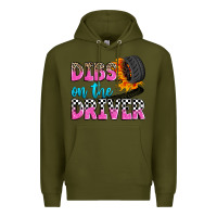 Army Green dibs on the driver Premium Hoodie - Zillion Design Studio