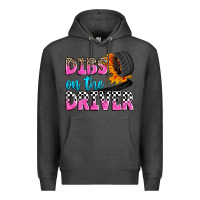 Charcoal Heather dibs on the driver Premium Hoodie - Zillion Design Studio