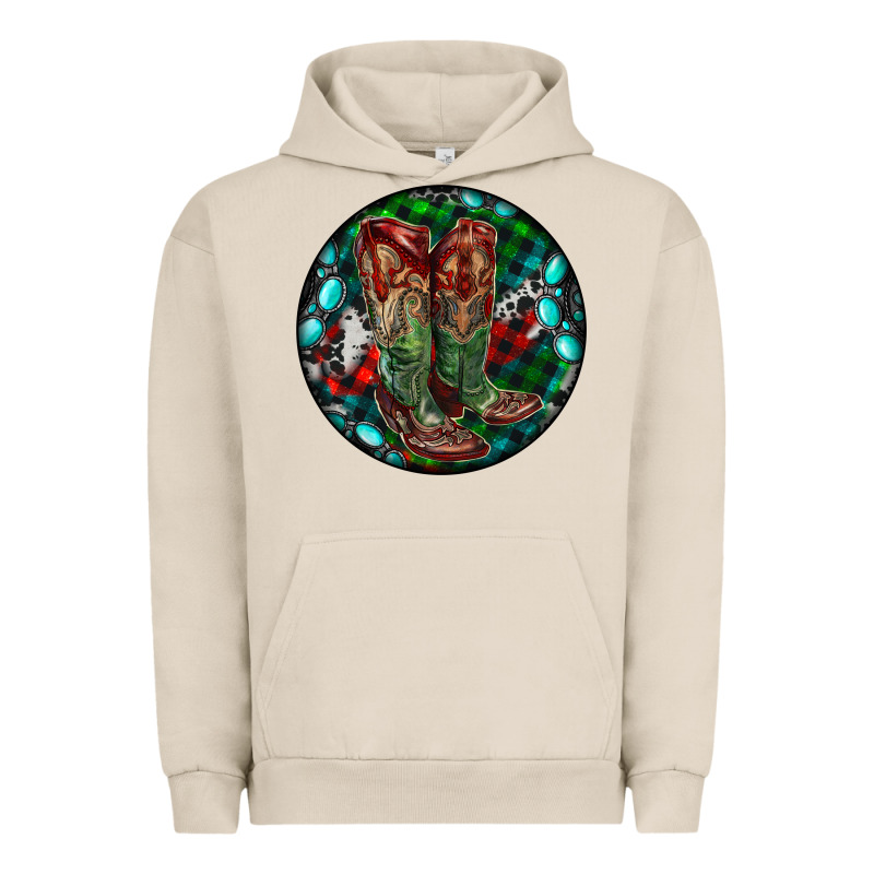 Christmas Cowboy Boots Urban Hoodie by RanaPortraitStore | Teevron