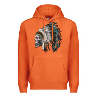 Carrot skull with indian headdress Premium Hoodie - RanaPortraitStore