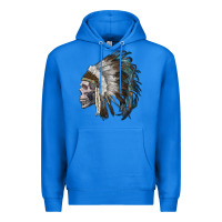 True Royal skull with indian headdress Premium Hoodie - RanaPortraitStore