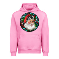 Fuchsia Pink Christmas Santa Claus Urban Hoodie - RanaPortraitStore