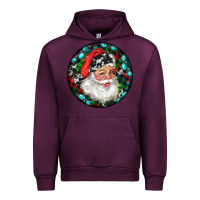 Mauve Wine Christmas Santa Claus Urban Hoodie - RanaPortraitStore