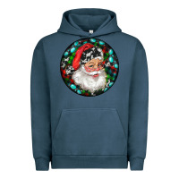 Pigment Midnight Navy Christmas Santa Claus Urban Hoodie - RanaPortraitStore