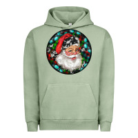 Pigment Oil Green Christmas Santa Claus Urban Hoodie - RanaPortraitStore