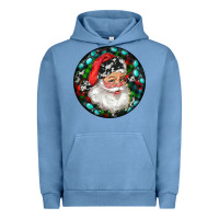 Pigment Pebble Blue Christmas Santa Claus Urban Hoodie - RanaPortraitStore