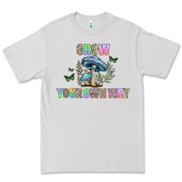 Dove Grey grow your own way Premium Tee - CowhideDigitalArt