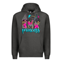 Charcoal Heather bmx princess Premium Hoodie - Zillion Design Studio