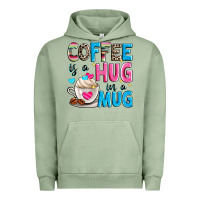 Pigment Oil Green coffee is a hug in a Urban Hoodie - Zillion Design Studio