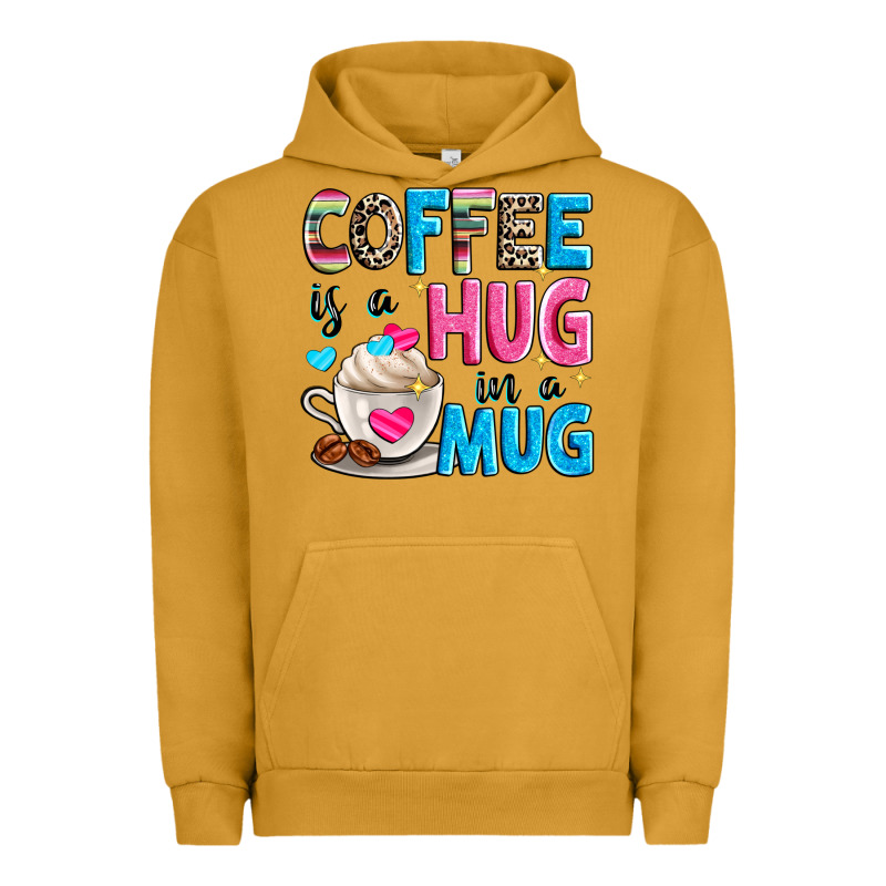 Coffee Is A Hug In A Urban Hoodie by Zillion Design Studio | Teevron