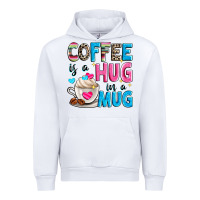 White coffee is a hug in a Urban Hoodie - Zillion Design Studio