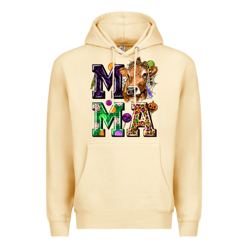 Mama Cow Halloween Premium Hoodie by texasbilliewilder | Teevron