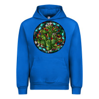 Cobalt Christmas Santa Claus round Urban Hoodie - RanaPortraitStore