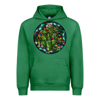 Emerald Christmas Santa Claus round Urban Hoodie - RanaPortraitStore