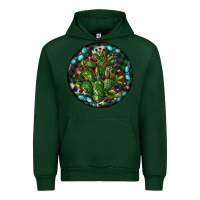 Forest Green Christmas Santa Claus round Urban Hoodie - RanaPortraitStore
