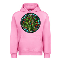 Fuchsia Pink Christmas Santa Claus round Urban Hoodie - RanaPortraitStore