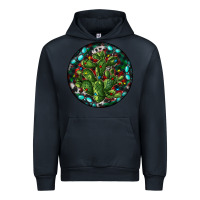 Navy Christmas Santa Claus round Urban Hoodie - RanaPortraitStore