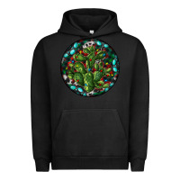 Pigment Black Christmas Santa Claus round Urban Hoodie - RanaPortraitStore