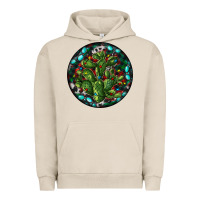 Pigment French Oak Christmas Santa Claus round Urban Hoodie - RanaPortraitStore