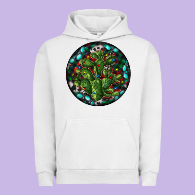 Christmas Santa Claus Round Urban Hoodie Designed By Ranaportraitstore