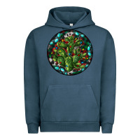 Pigment Midnight Navy Christmas Santa Claus round Urban Hoodie - RanaPortraitStore