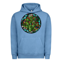 Pigment Pebble Blue Christmas Santa Claus round Urban Hoodie - RanaPortraitStore