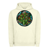 Pigment Pistachio Christmas Santa Claus round Urban Hoodie - RanaPortraitStore