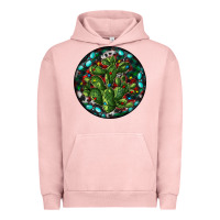 Pigment Salmon Christmas Santa Claus round Urban Hoodie - RanaPortraitStore
