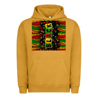 Pigment Peanut Butter black license letters Urban Hoodie - Zillion Design Studio