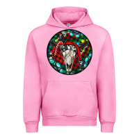 Fuchsia Pink Christmas skull Urban Hoodie - RanaPortraitStore