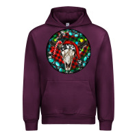 Mauve Wine Christmas skull Urban Hoodie - RanaPortraitStore