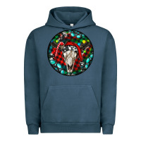 Pigment Midnight Navy Christmas skull Urban Hoodie - RanaPortraitStore