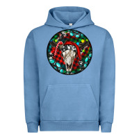 Pigment Pebble Blue Christmas skull Urban Hoodie - RanaPortraitStore
