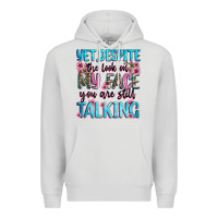 Dove Grey yet,despite the look on my face you are still talk Premium Hoodie - Zillion Design Studio