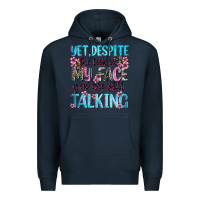 Navy yet,despite the look on my face you are still talk Premium Hoodie - Zillion Design Studio