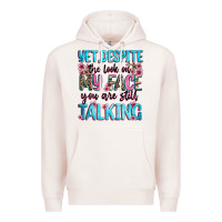 Pale Pink yet,despite the look on my face you are still talk Premium Hoodie - Zillion Design Studio