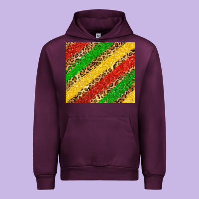 African Colors Leopard Urban Hoodie Designed By Zillion Design Studio