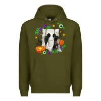 Army Green My Cat Is My Boo Premium Hoodie - texasbilliewilder