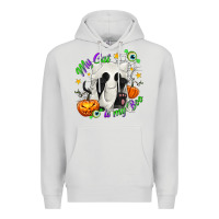 Dove Grey My Cat Is My Boo Premium Hoodie - texasbilliewilder