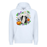 White My Cat Is My Boo Premium Hoodie - texasbilliewilder