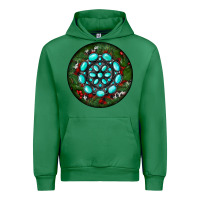 Emerald Christmas Round Turquoise Gemstone Urban Hoodie - RanaPortraitStore