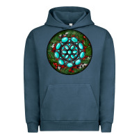 Pigment Midnight Navy Christmas Round Turquoise Gemstone Urban Hoodie - RanaPortraitStore