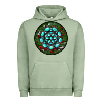 Pigment Oil Green Christmas Round Turquoise Gemstone Urban Hoodie - RanaPortraitStore