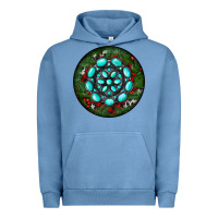 Pigment Pebble Blue Christmas Round Turquoise Gemstone Urban Hoodie - RanaPortraitStore