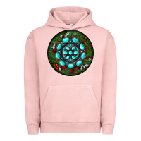 Pigment Salmon Christmas Round Turquoise Gemstone Urban Hoodie - RanaPortraitStore