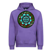 Tulip Christmas Round Turquoise Gemstone Urban Hoodie - RanaPortraitStore