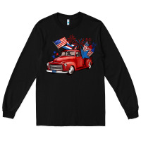 Black american truck 4th of july Long Sleeve Tee - BarkalooDesign
