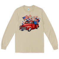 Mushroom american truck 4th of july Long Sleeve Tee - BarkalooDesign
